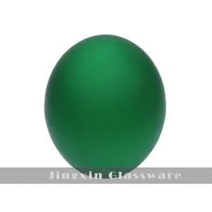 Paralume in vetro ovale verde scuro